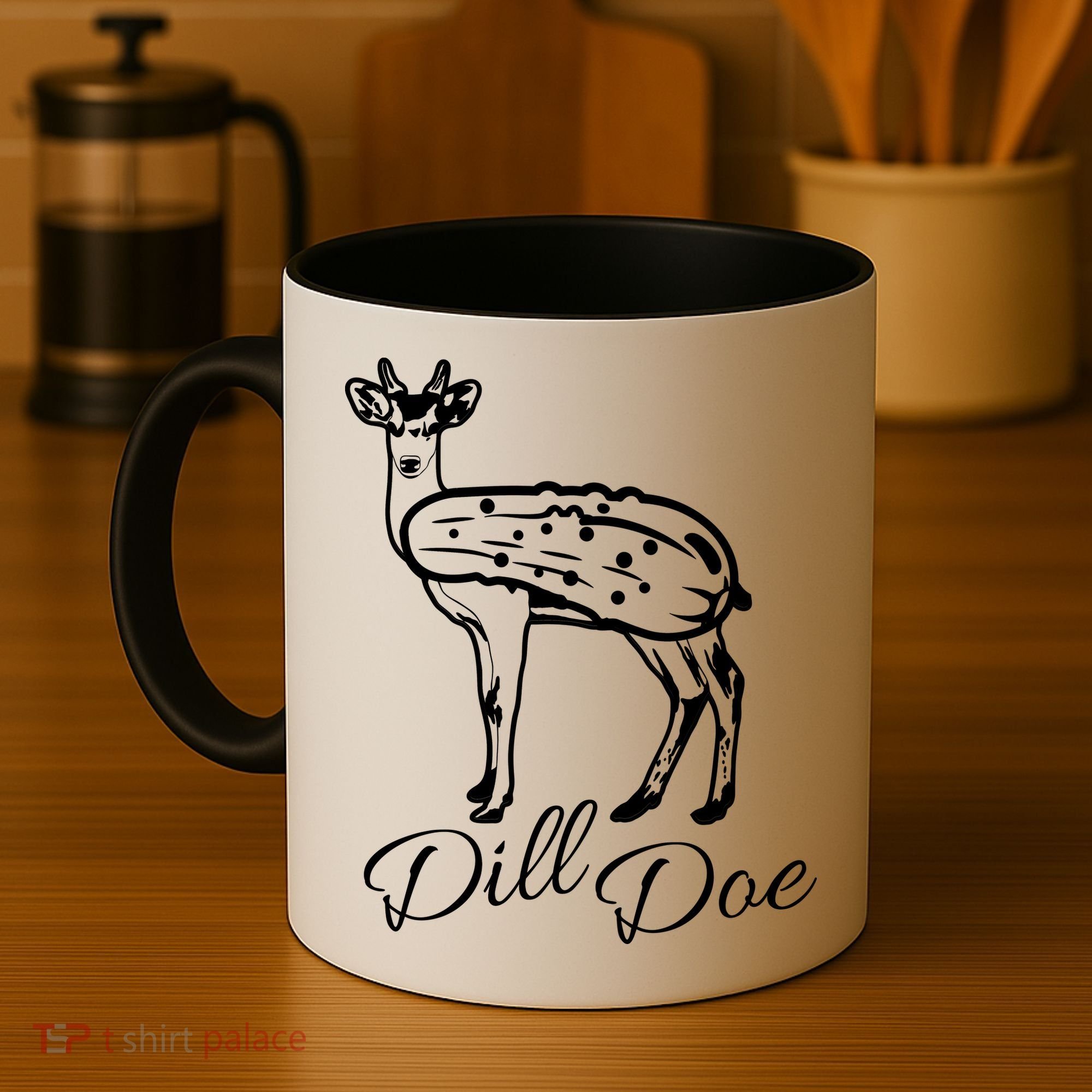 DillDoe Funny Deer Dill Doe Pickle Meme Mashup Coffee Mug
