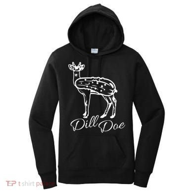 DillDoe Funny Deer Dill Doe Pickle Meme Mashup Women's Hoodie