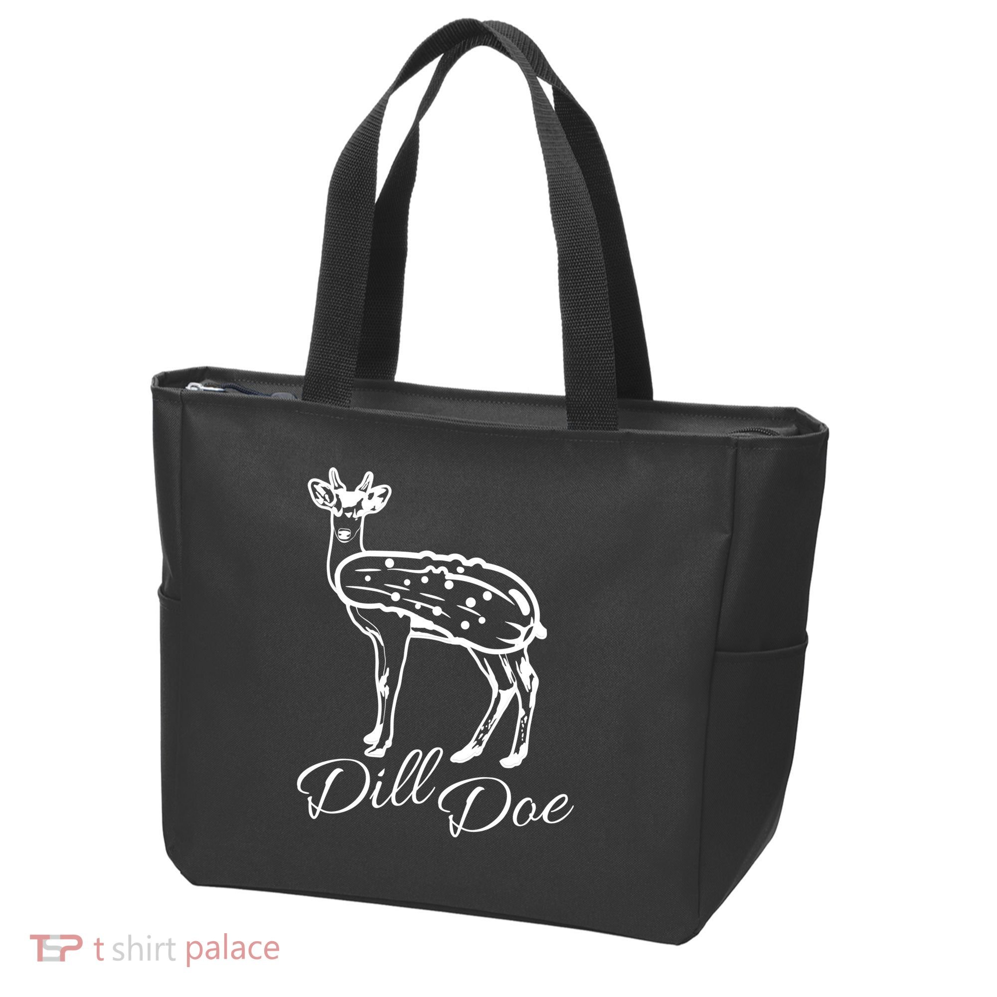 DillDoe Funny Deer Dill Doe Pickle Meme Mashup Tote Bag