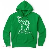 DillDoe Funny Deer Dill Doe Pickle Meme Mashup Hoodie thumb 0
