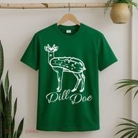 DillDoe Funny Deer Dill Doe Pickle Meme Mashup T-Shirt thumb 2