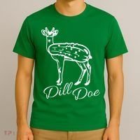 DillDoe Funny Deer Dill Doe Pickle Meme Mashup T-Shirt thumb 3