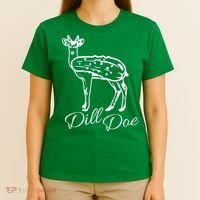 DillDoe Funny Deer Dill Doe Pickle Meme Mashup T-Shirt thumb 4