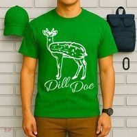 DillDoe Funny Deer Dill Doe Pickle Meme Mashup T-Shirt thumb 6