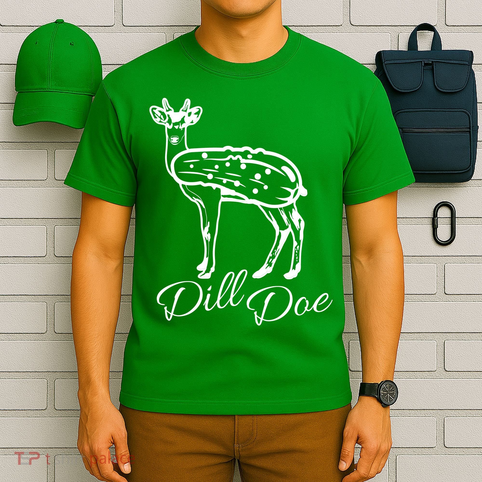 DillDoe Funny Deer Dill Doe Pickle Meme Mashup T-Shirt