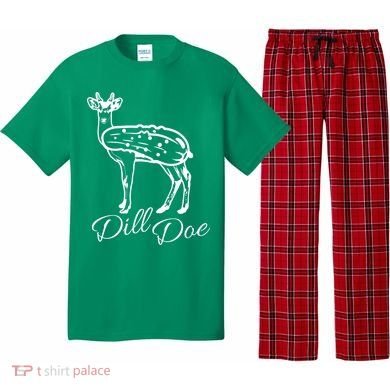 DillDoe Funny Deer Dill Doe Pickle Meme Mashup Pajama Set