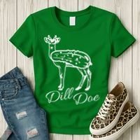 DillDoe Funny Deer Dill Doe Pickle Meme Mashup Women's T-Shirt thumb 3