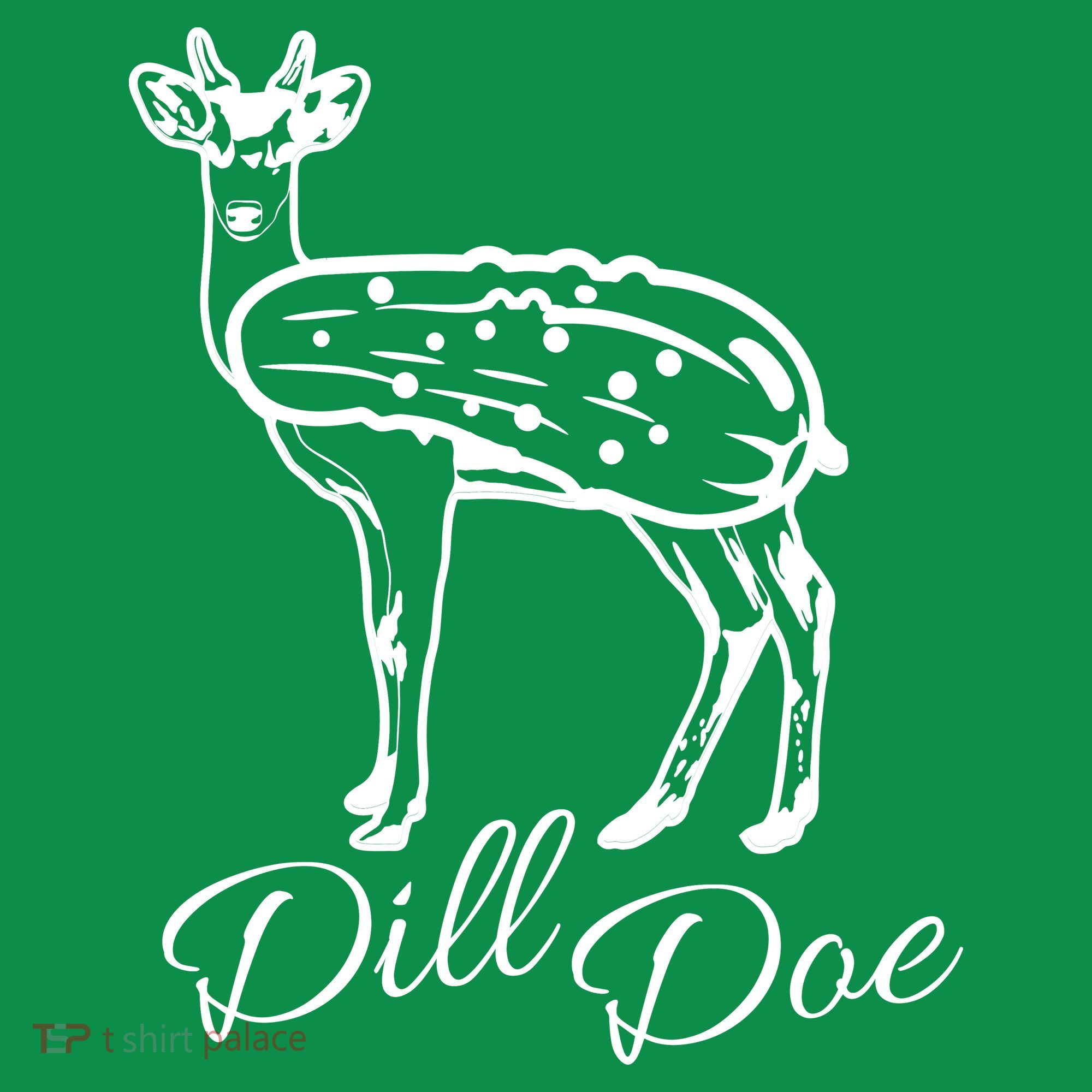 DillDoe Funny Deer Dill Doe Pickle Meme Mashup Kids T-Shirt
