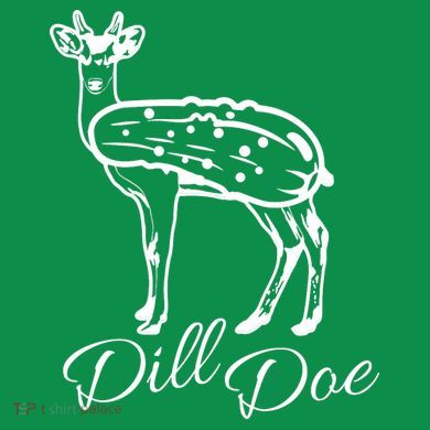 DillDoe Funny Deer Dill Doe Pickle Meme Mashup Kids Tie-Dye T-Shirt
