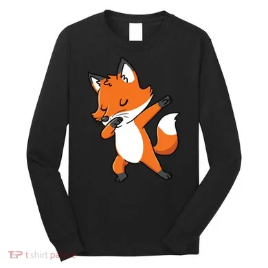 Dabbing Fox For Fox Lover Long Sleeve Shirt