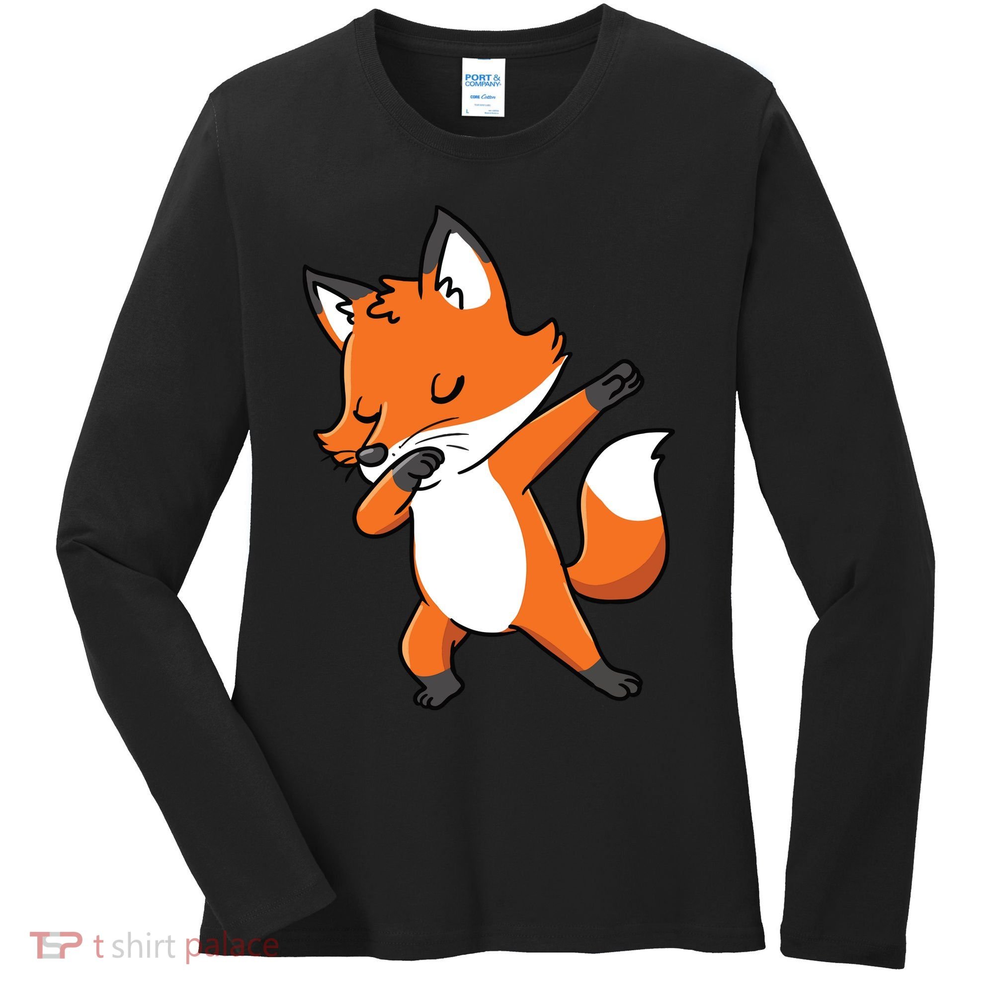 Dabbing Fox For Fox Lover Women's Long Sleeve Shirt
