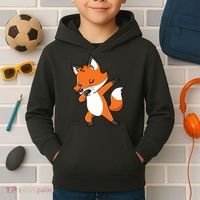 Dabbing Fox For Fox Lover Kids Hoodie thumb 2
