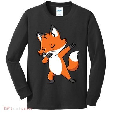 Dabbing Fox For Fox Lover Kids Long Sleeve Shirt