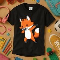 Dabbing Fox For Fox Lover Kids T-Shirt thumb 3