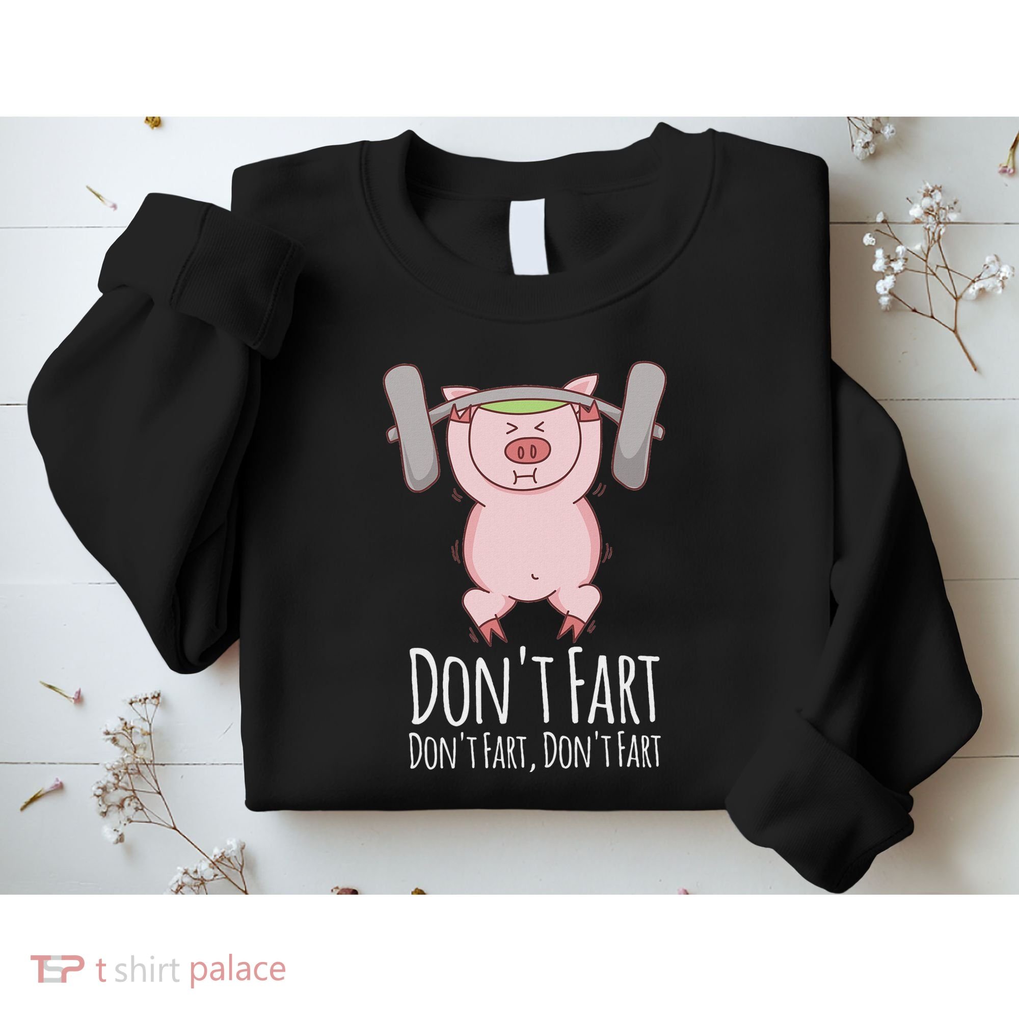 DonT Fart Funny Fitness Gym Workout Squats Sweatshirt