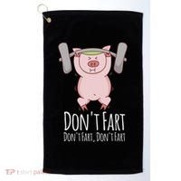 DonT Fart Funny Fitness Gym Workout Squats Golf Towel thumb 0