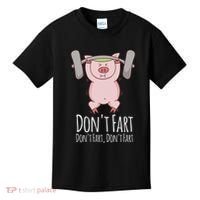 DonT Fart Funny Fitness Gym Workout Squats Kids T-Shirt thumb 0