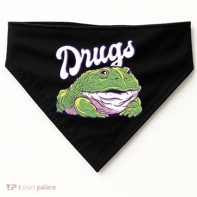 Drugs Frog Funny USA-Made Doggie Bandana
