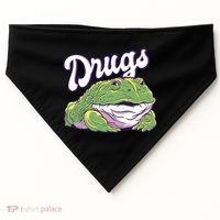 Drugs Frog Funny USA-Made Doggie Bandana thumb 0