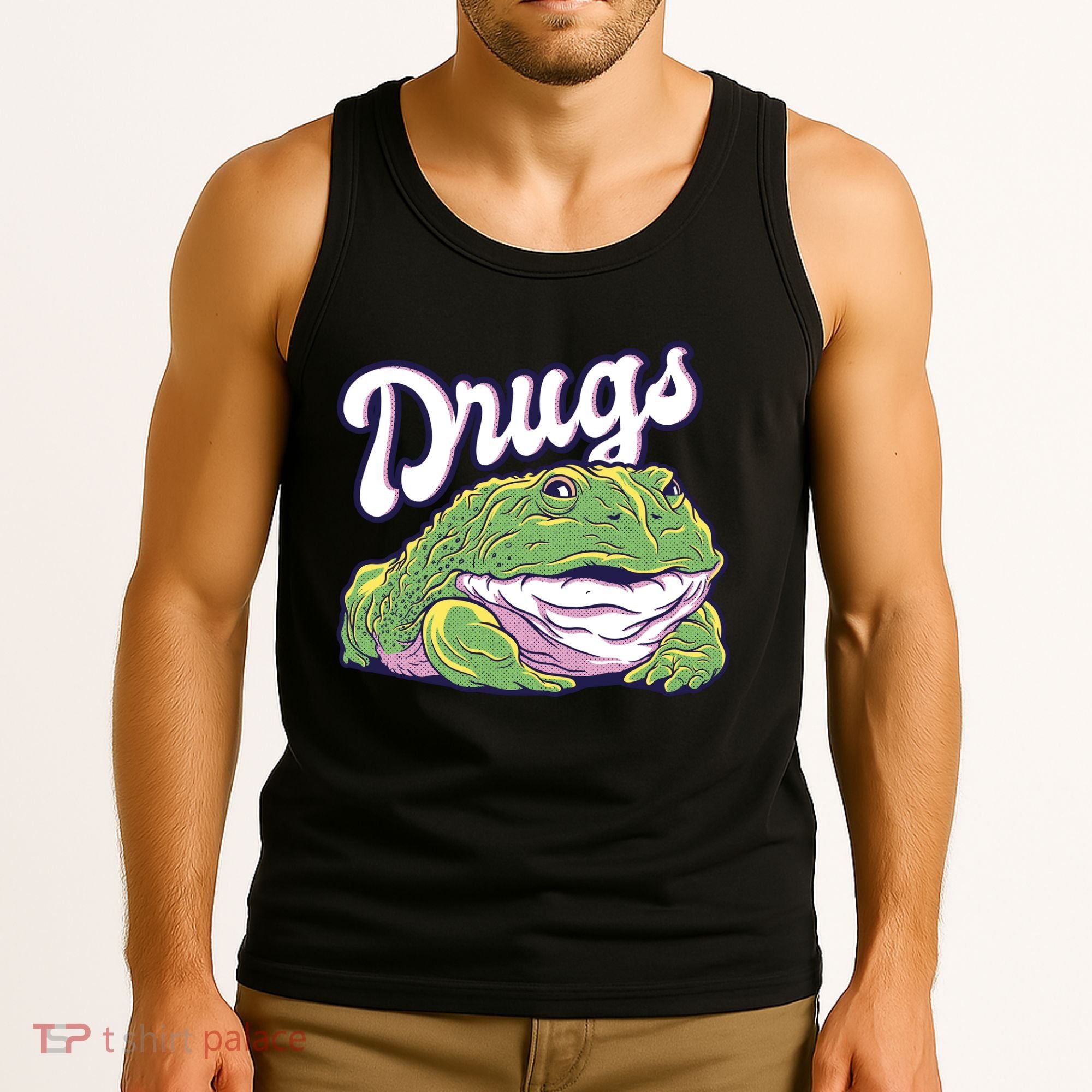 Drugs Frog Funny Tank Top
