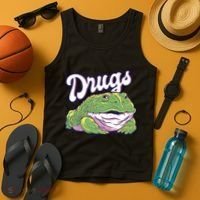 Drugs Frog Funny Tank Top thumb 4