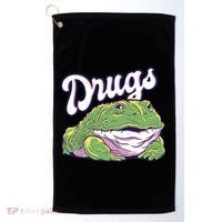 Drugs Frog Funny Golf Towel thumb 0