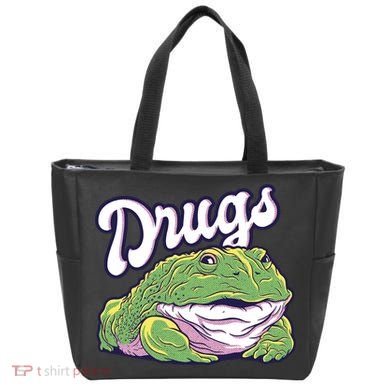 Drugs Frog Funny Tote Bag