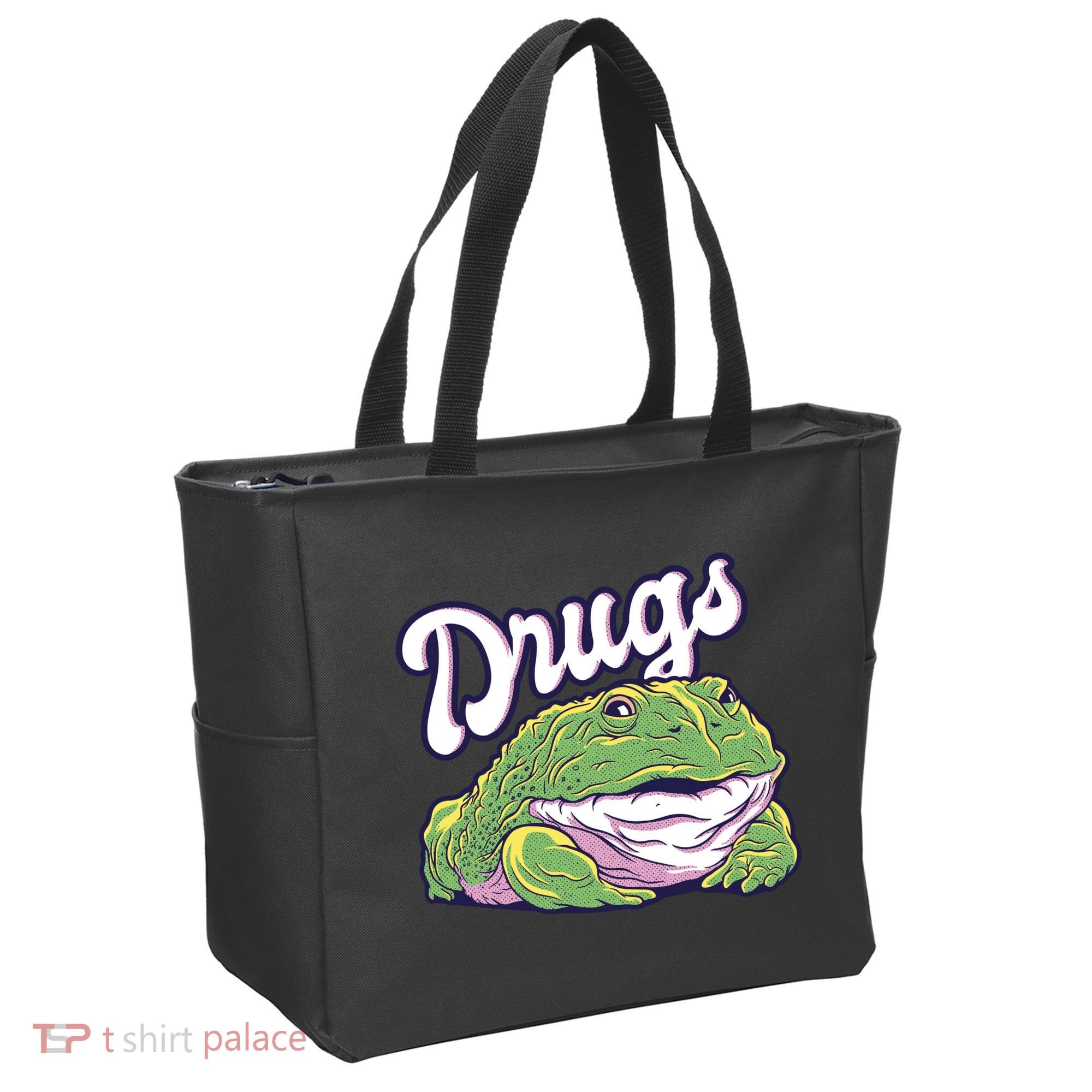 Drugs Frog Funny Tote Bag