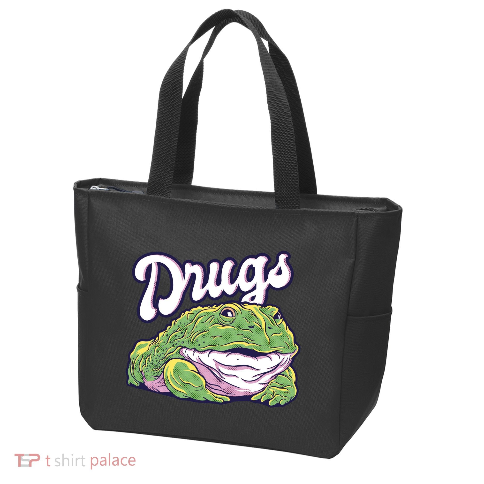Drugs Frog Funny Tote Bag