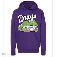 Drugs Frog Funny Hoodie thumb 0