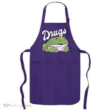 Drugs Frog Funny Apron