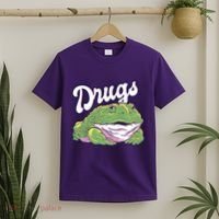 Drugs Frog Funny T-Shirt thumb 2