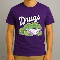 Drugs Frog Funny T-Shirt thumb 3