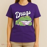 Drugs Frog Funny T-Shirt thumb 4