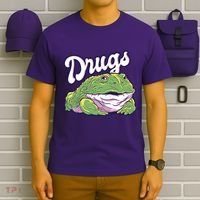 Drugs Frog Funny T-Shirt thumb 6