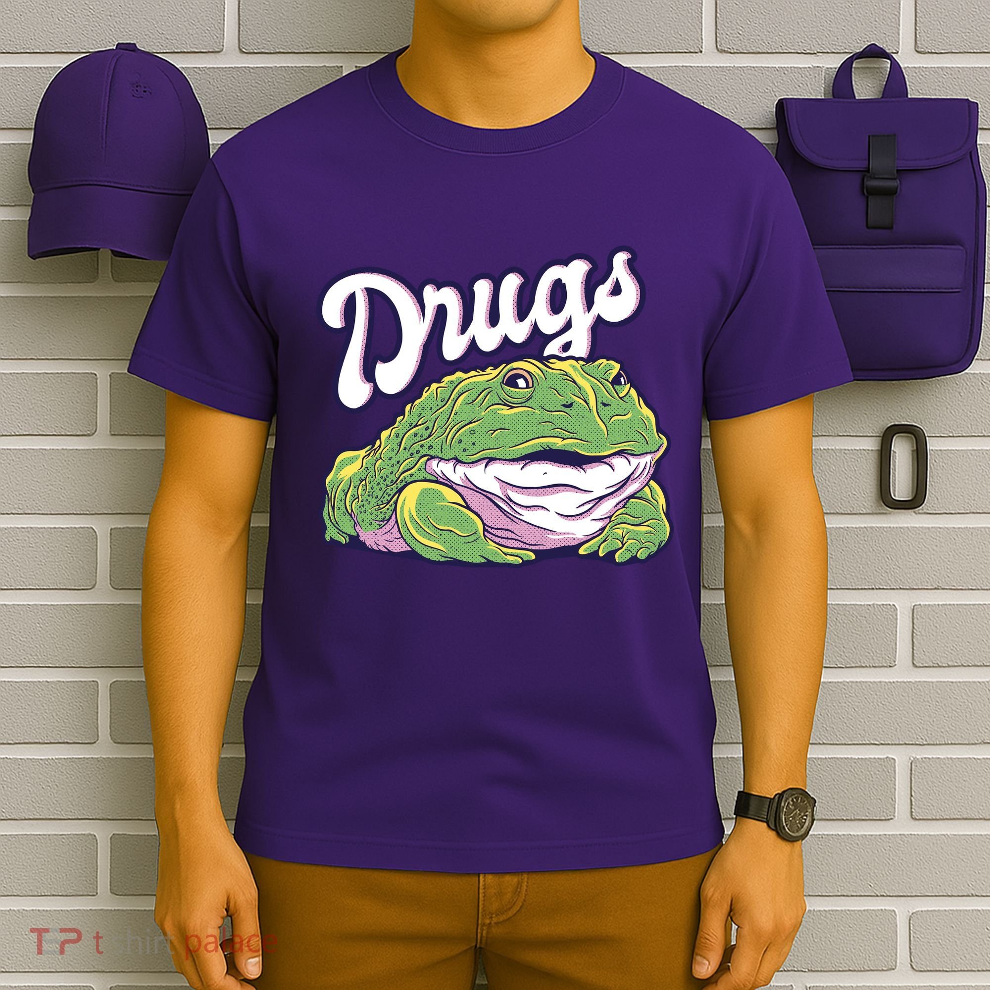 Drugs Frog Funny T-Shirt