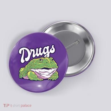 Drugs Frog Funny Button