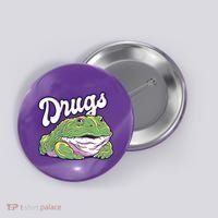 Drugs Frog Funny Button thumb 0