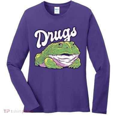 Drugs Frog Funny Women's Long Sleeve Shirt