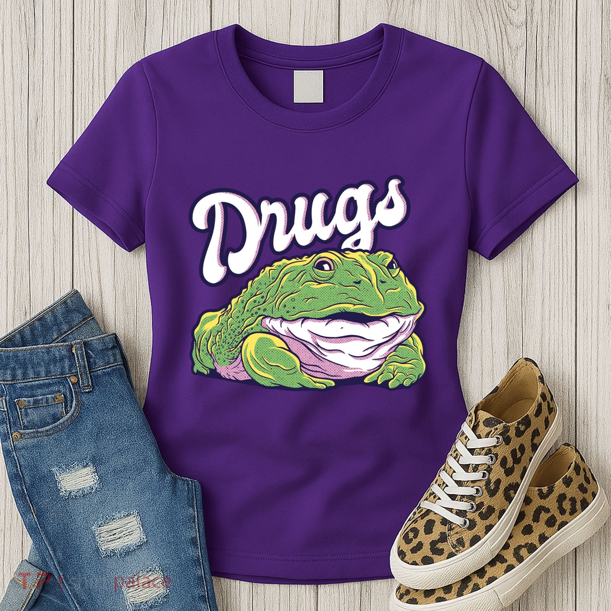Drugs Frog Funny Women's T-Shirt