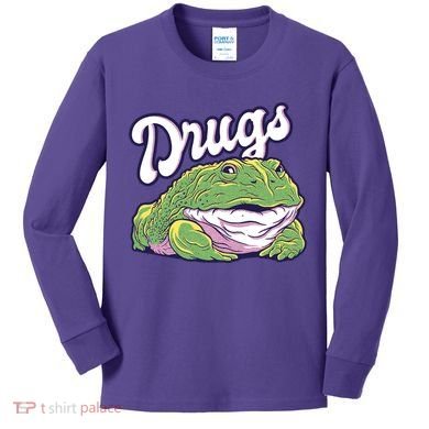 Drugs Frog Funny Kids Long Sleeve Shirt