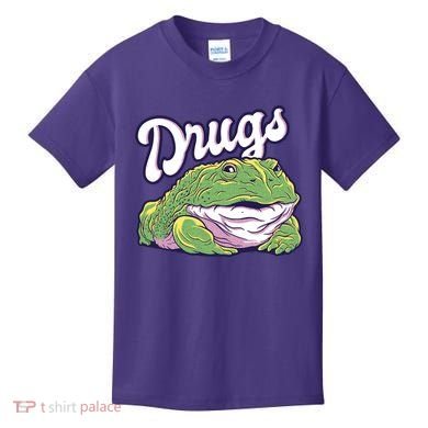 Drugs Frog Funny Kids T-Shirt