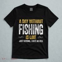 DAY FISHING fish fisherman trout carp salmon bass reel rod T-Shirt thumb 5