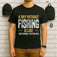 DAY FISHING fish fisherman trout carp salmon bass reel rod T-Shirt thumb 6
