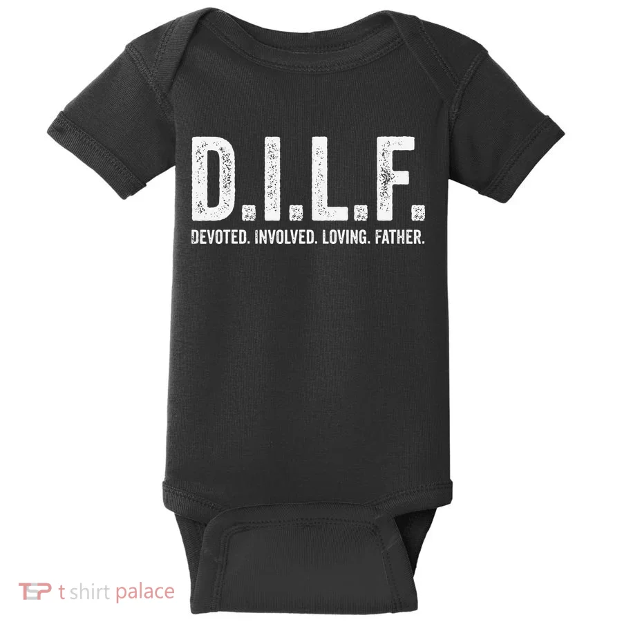Dilf Funny Fathers Day Gift For Dad Baby Bodysuit