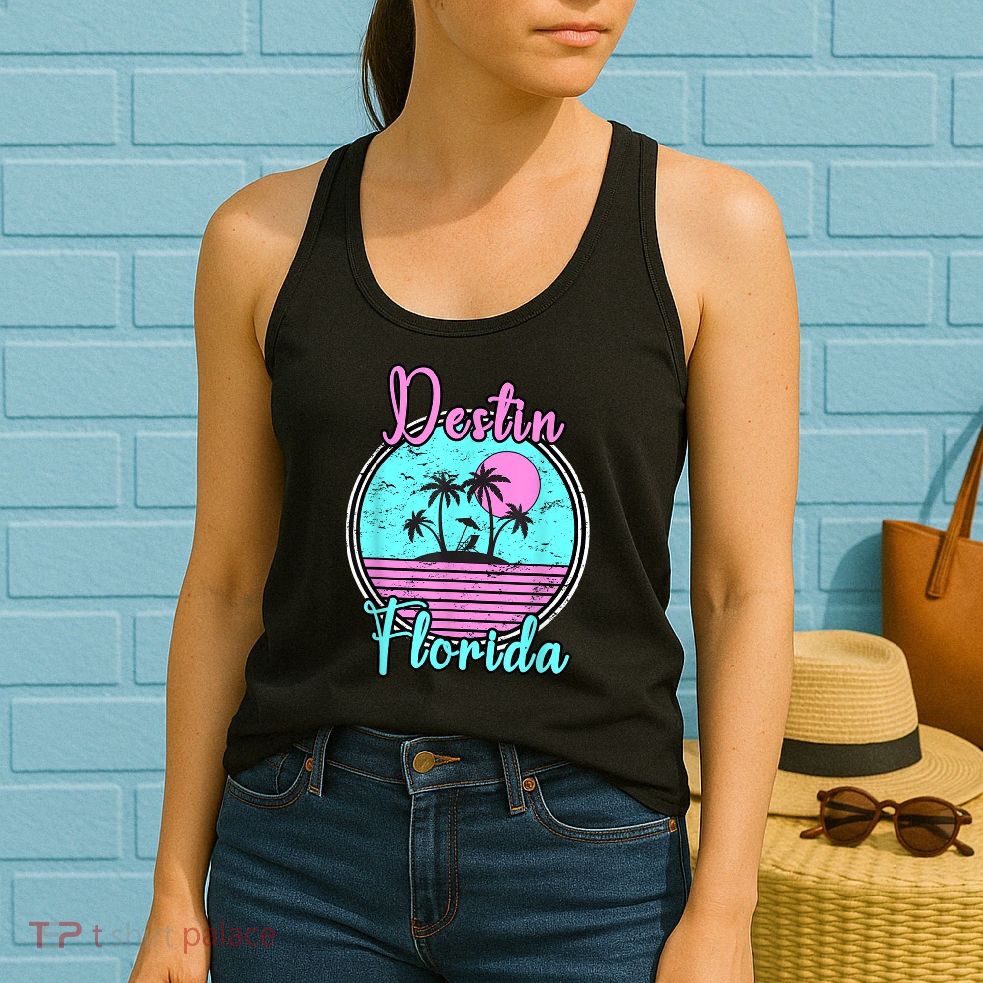 Destin Florida Fl Beach Travel Souvenir Gift. Women's Tank Top
