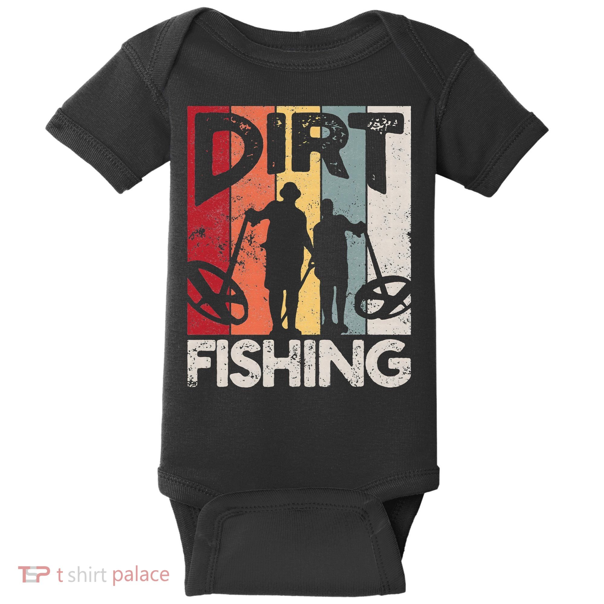 Dirt Fishing Funny Beach Treasure Detecting Metal Detector Baby Bodysuit
