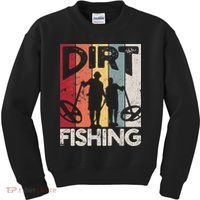 Dirt Fishing Funny Beach Treasure Detecting Metal Detector Kids Sweatshirt thumb 0