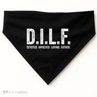 Dilf Funny Fathers Day Gift for Dad USA-Made Doggie Bandana thumb 0