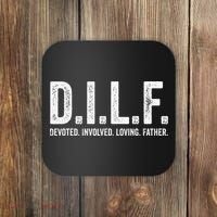Dilf Funny Fathers Day Gift for Dad Coaster thumb 0